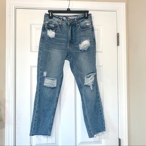 Straight Fit High Rise Jeans